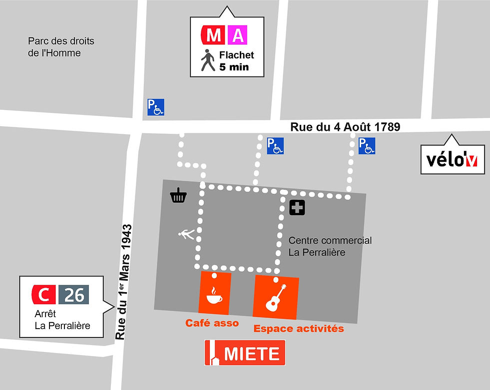 Plan d'accès — Café Associatif de la MIETE